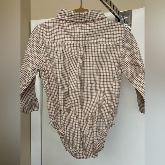 Janie and Jack Layette Button Down Plaid Onesie 12-18M - Picture 6 of 6